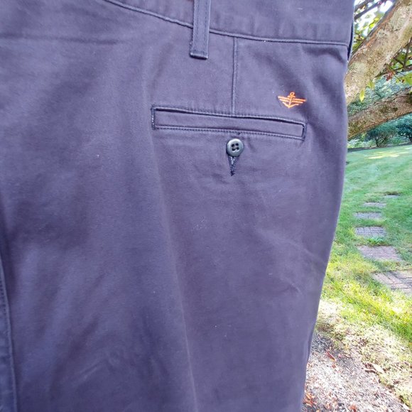NWT Dockers Classic Fit Washed Stretch Flat Front Chino Pants Blue Mens Sz 44x32 - Picture 9 of 16